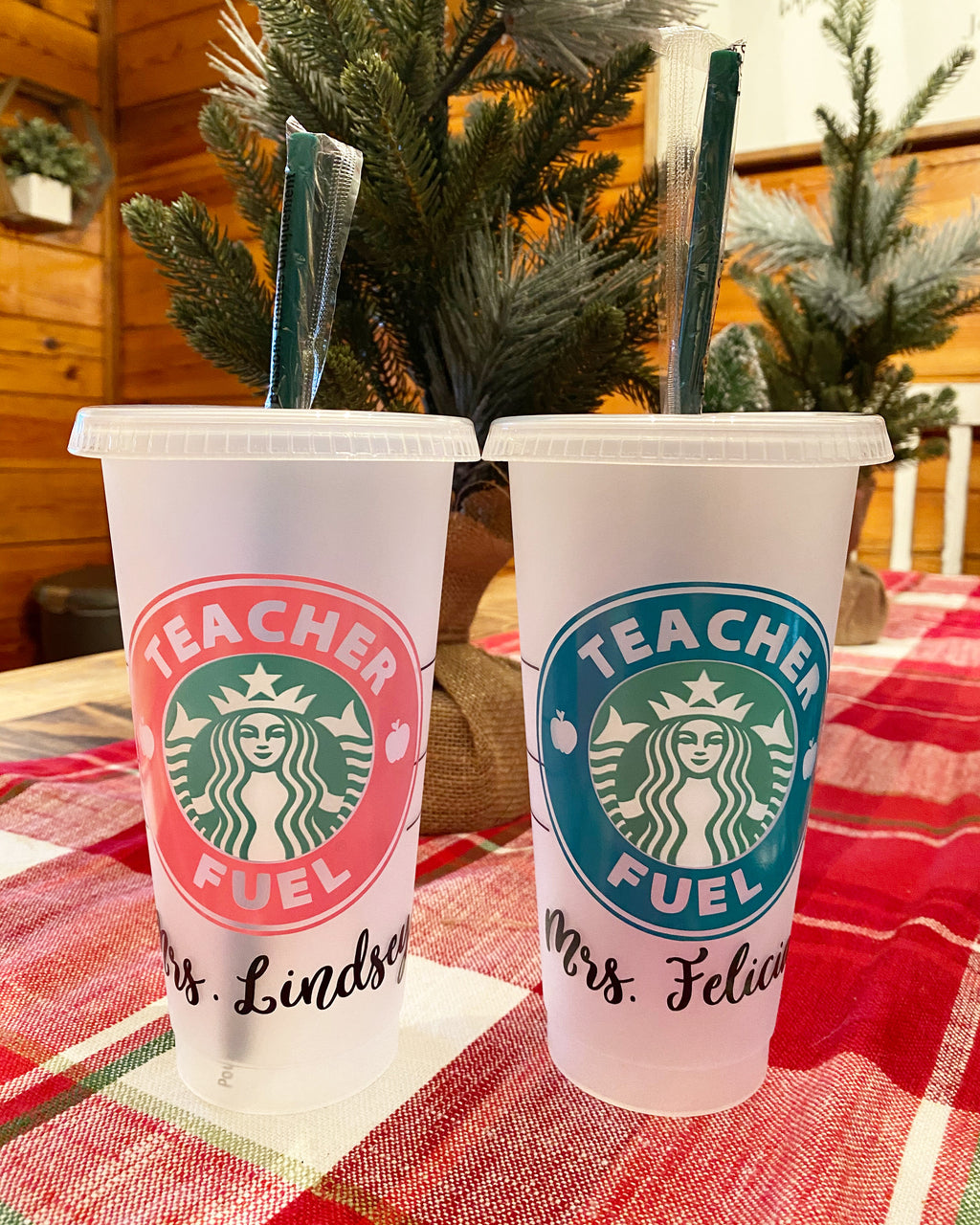 Starbucks cold cup teacher pencil design reusable – 417 Designs LLC