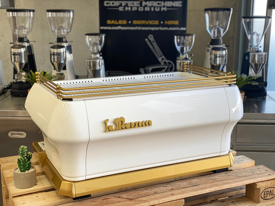 La Marzocco FB80 3 Group Coffee Machine White & Gold