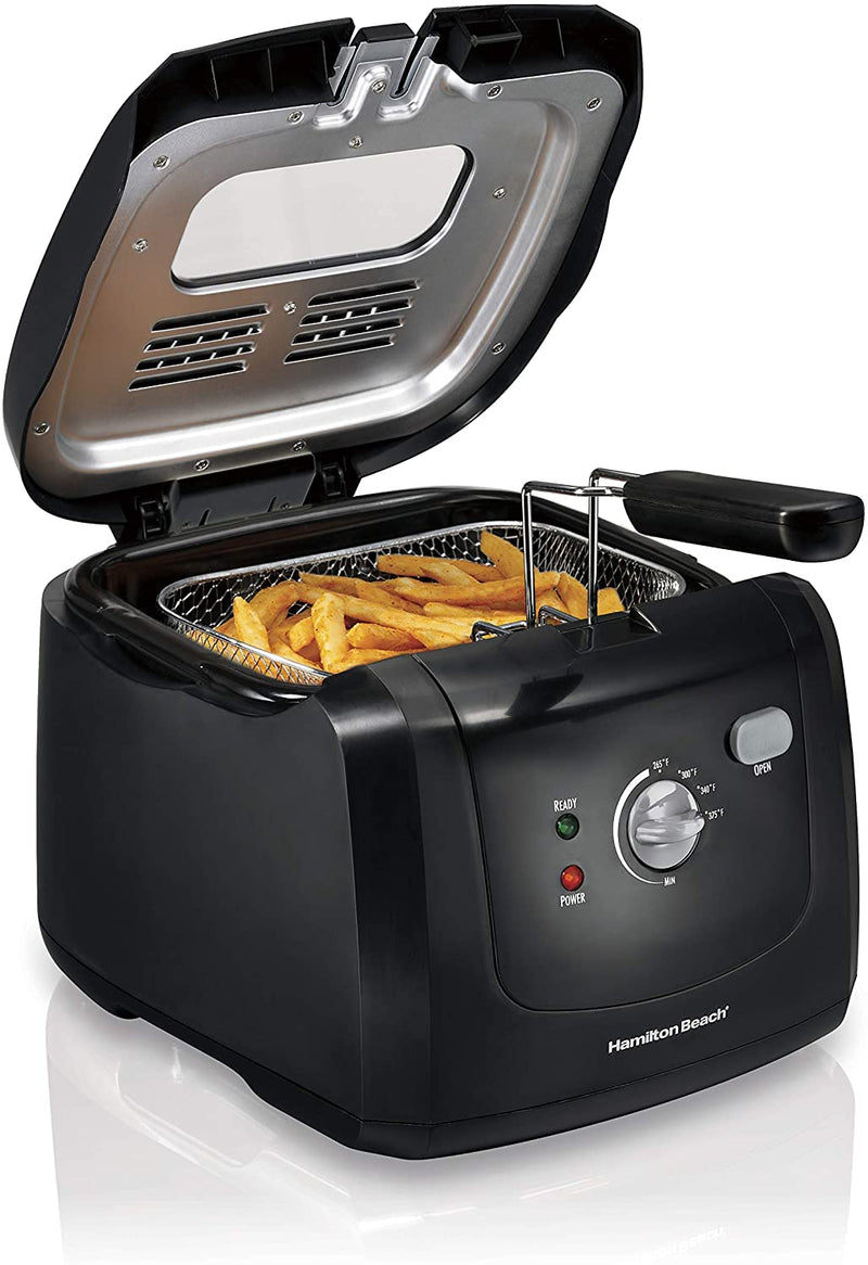 Hamilton Beach Electric Deep Fryer, Cool Touch Sides Easy to Clean Non