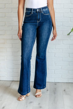 Modesto High Rise Side Seam Detail Flare Jeans