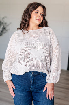 Denise Floral Lightweight Boatneck Sweater