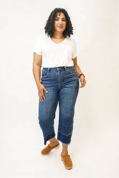 Belltown Wide Leg Cropped Jeans