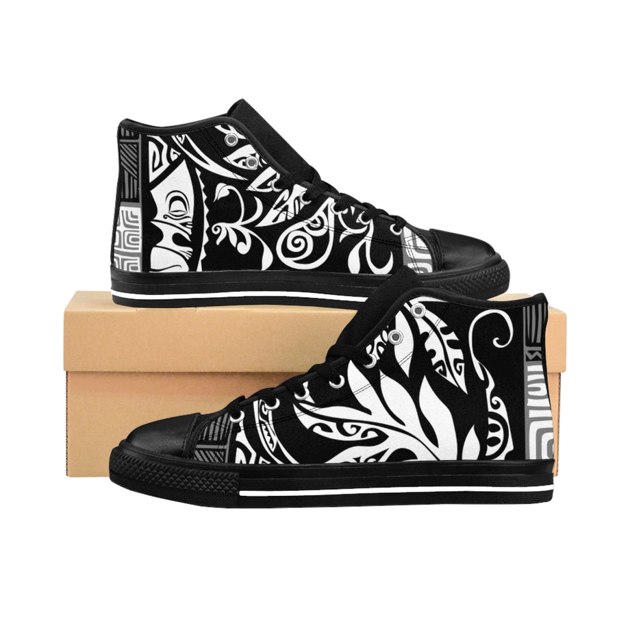 Champa Bay Nation Red White Black Eclipse Women's High Top Canvas Shoes -  CHAMPA BAY NATION