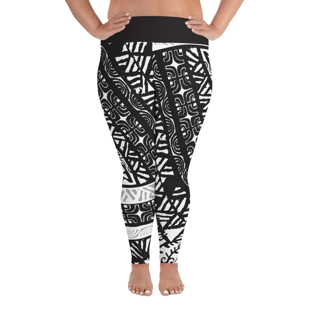 All-Over Print Plus Size Leggings - Midnight Teal & Purple – Black Pearl  Designs