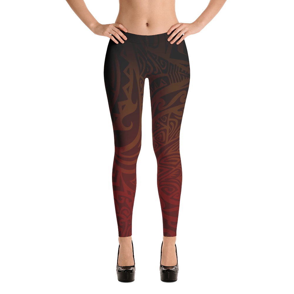 All-Over Print Plus Size Leggings - Auahi Fire – Black Pearl Designs