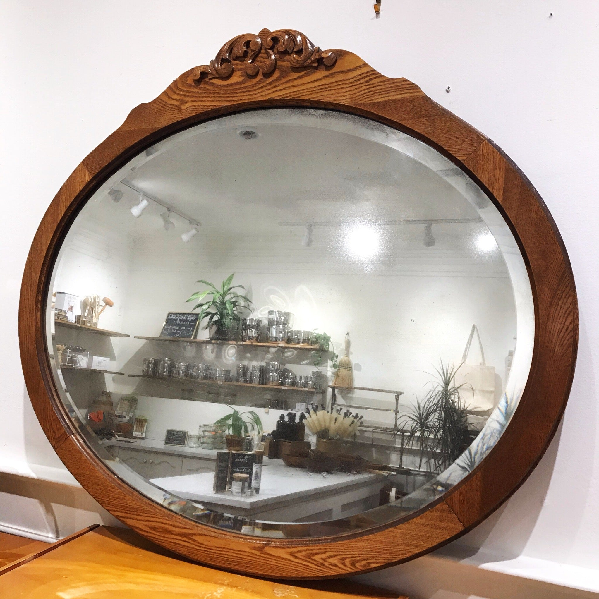 Antique Wooden Oval Mirror With Beveled Edges The Pale Blue Dot   IMG 1378 72b630a6 B01d 4c54 B3b0 676b8751e88d 1024x1024@2x 