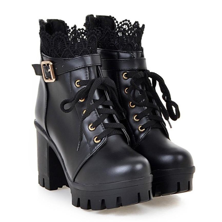 Black egirl lace up boots – e 