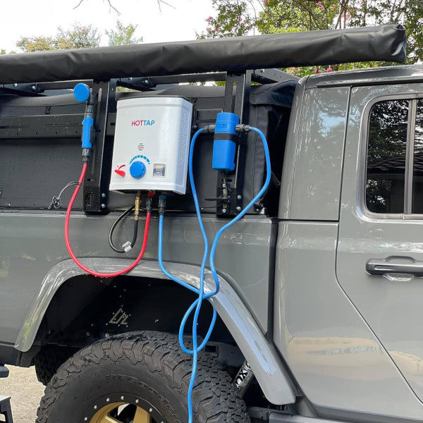 HOTTAP water heater installed on the side of client’s vehicle