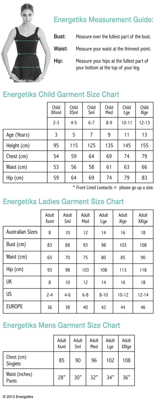 Size Guides – Dance & Play
