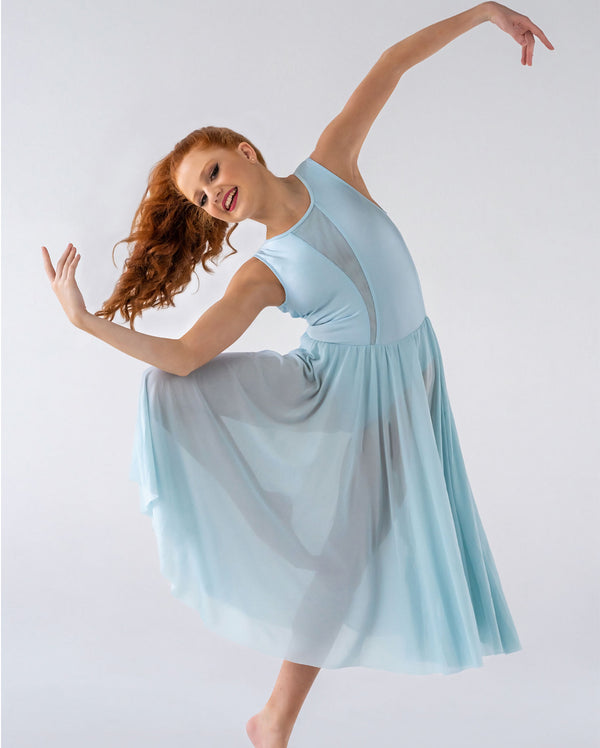 blue contemporary dance costume