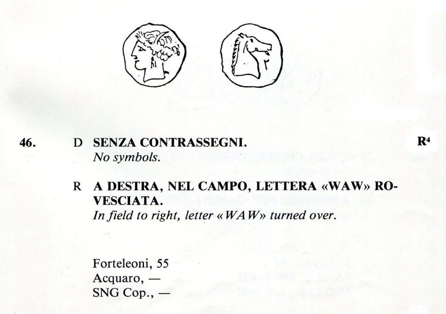 Carthage Tanit Horse Letter Mem 300 264 Sicily And Sardinia Lumisnumis