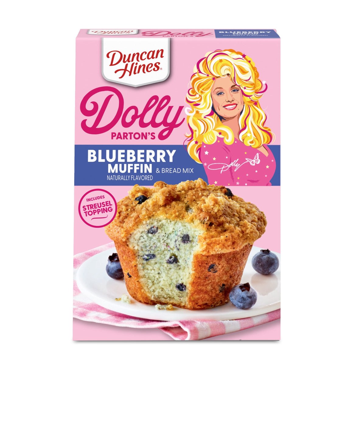 Duncan Hines Dolly Parton's Blueberry Flavored Muffin & Bread Mix, 17.83 oz • ($4v)