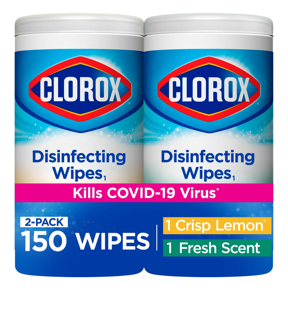 Clorox Disinfecting Wipes Value Pack, Bleach Free Cleaning Wipes, 75 Count Each, 2 Pack • ($10v)