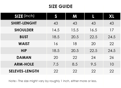 P-242 Size Guide