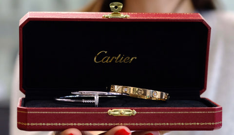 cartier juste un clou and cartier love bracelet in a box