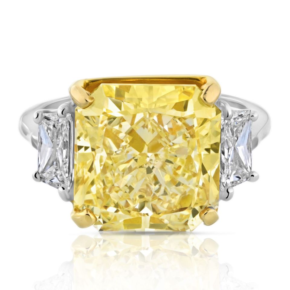 FANCY INTENSE ORANGY YELLOW0.121＆0.116ct-