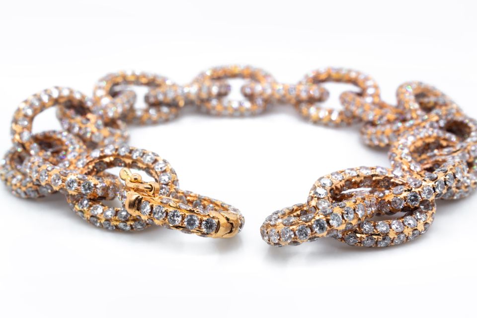 J.CREW PAVE CRYSTAL CHUNKY CHAIN LINK BRACELET- Stunning!