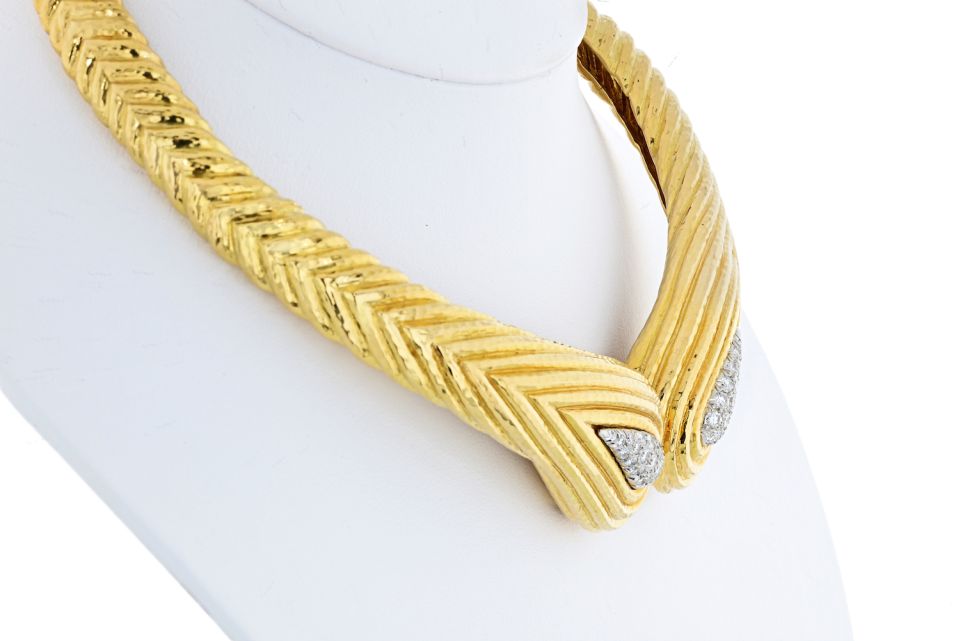 David Webb Platinum and 18K Yellow Gold Liberty Head Coin Necklace