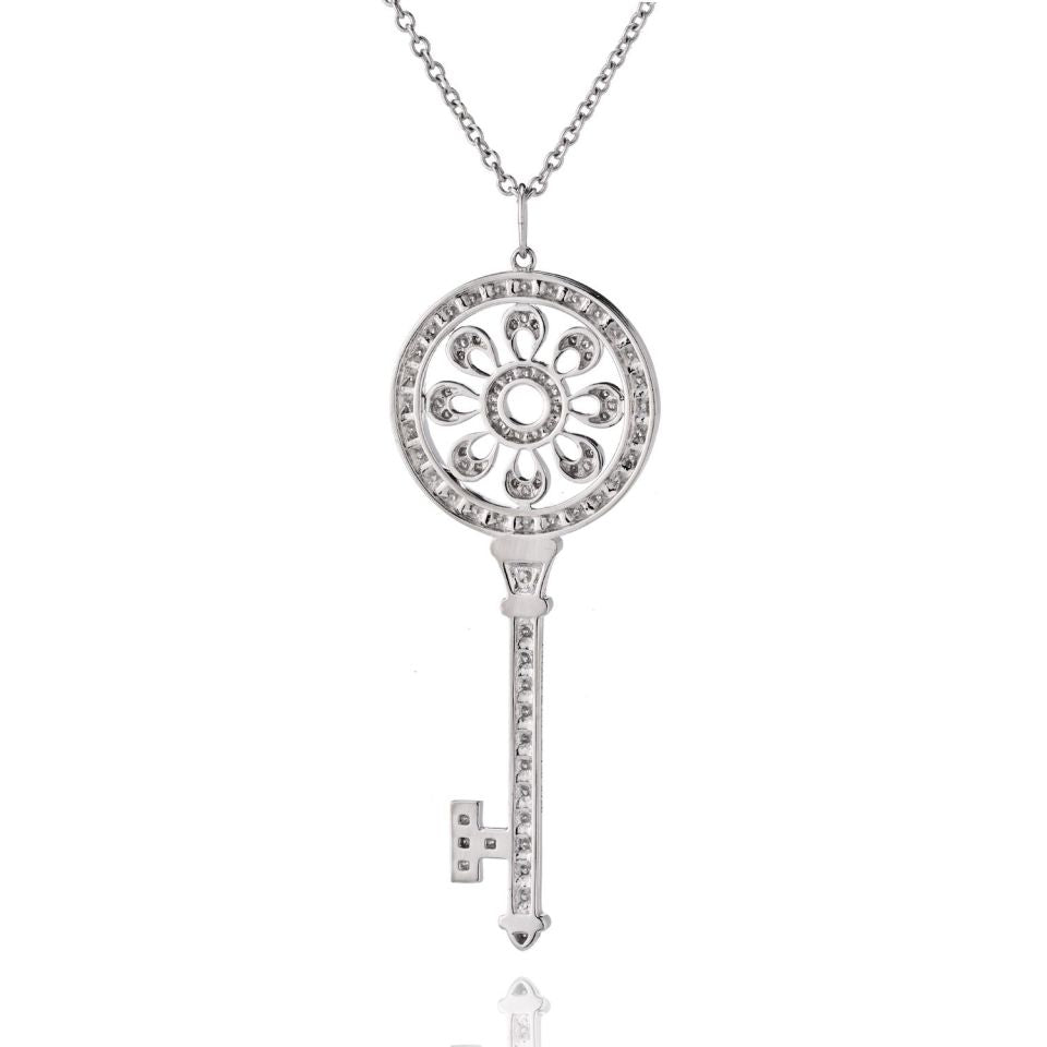 Tiffany & Co. - Platinum Diamond 5 Pointed Star on Diamond Chain Pendant