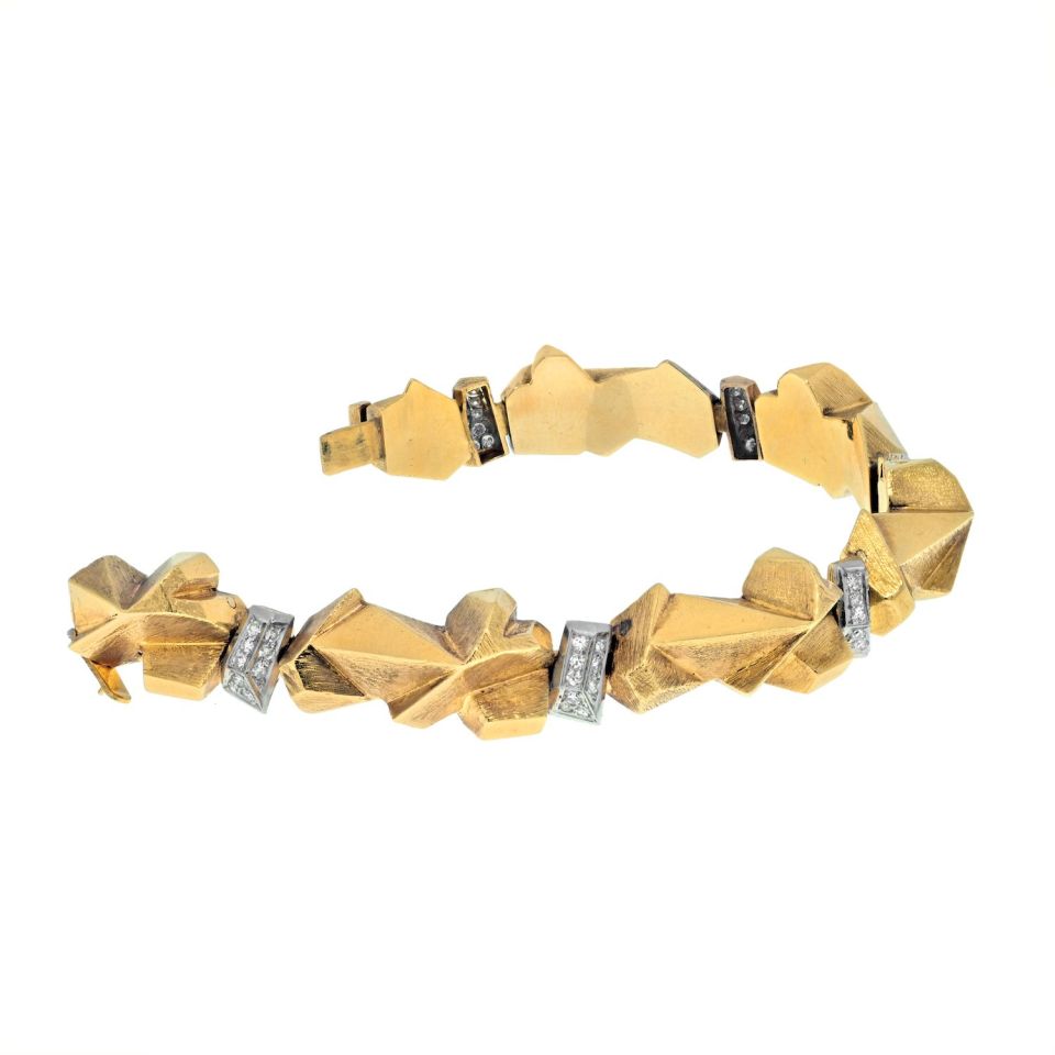 Louis Vuitton - LOUIS VUITTON 18K WHITE GOLD SQUARE LINK BRACELET