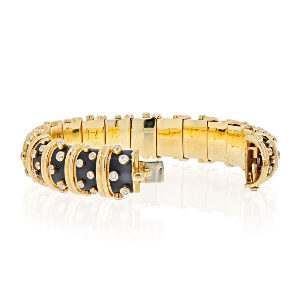 Schlumberger 18k Yellow Gold Rope-Twist Bracelet