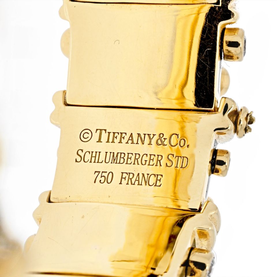 Tiffany & Co. - Platinum & 18K Yellow Gold Gemset And Diamond Charm Bracelet