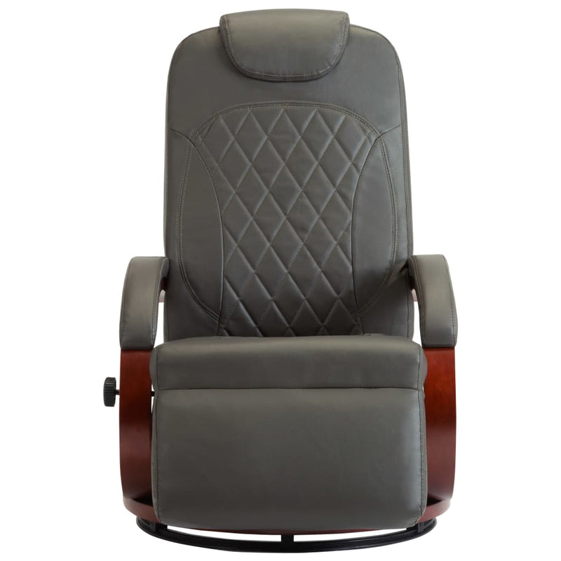 TV Recliner, Faux Leather, Grey