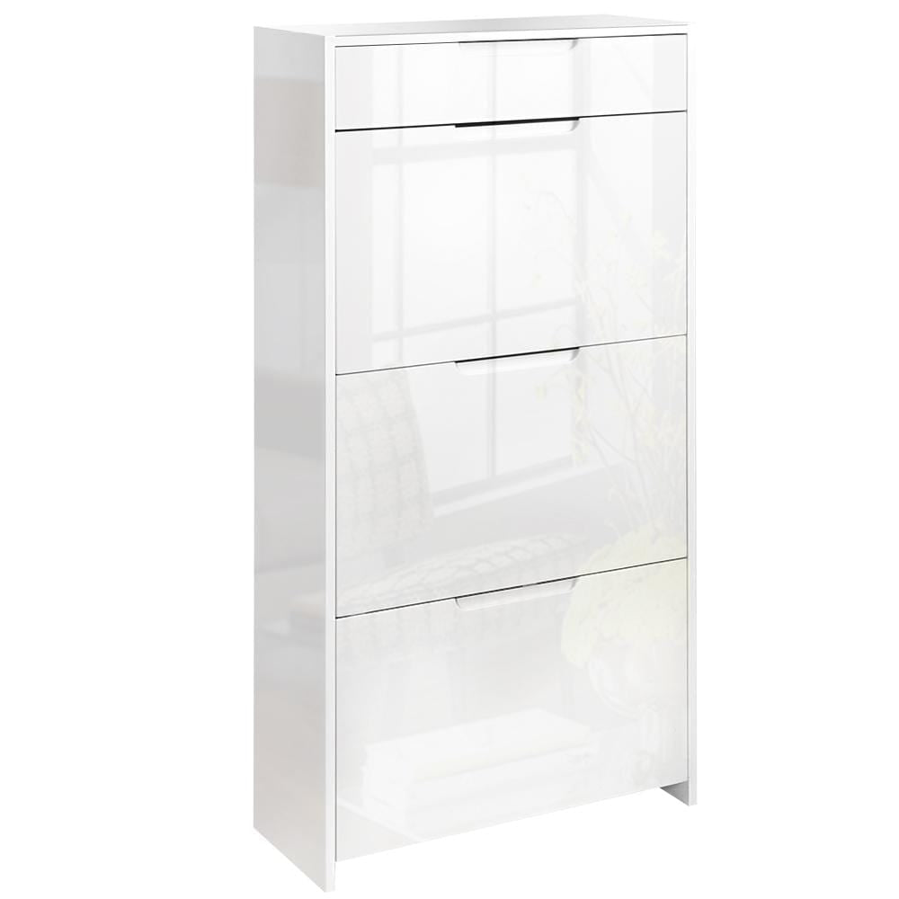 white high gloss shoe cabinet