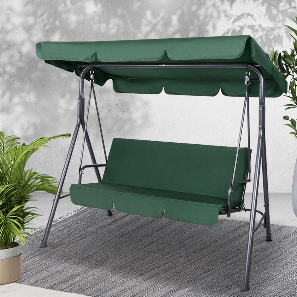 garden swing green