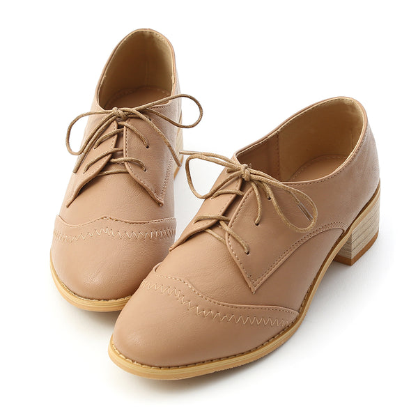 mid heel oxford shoes