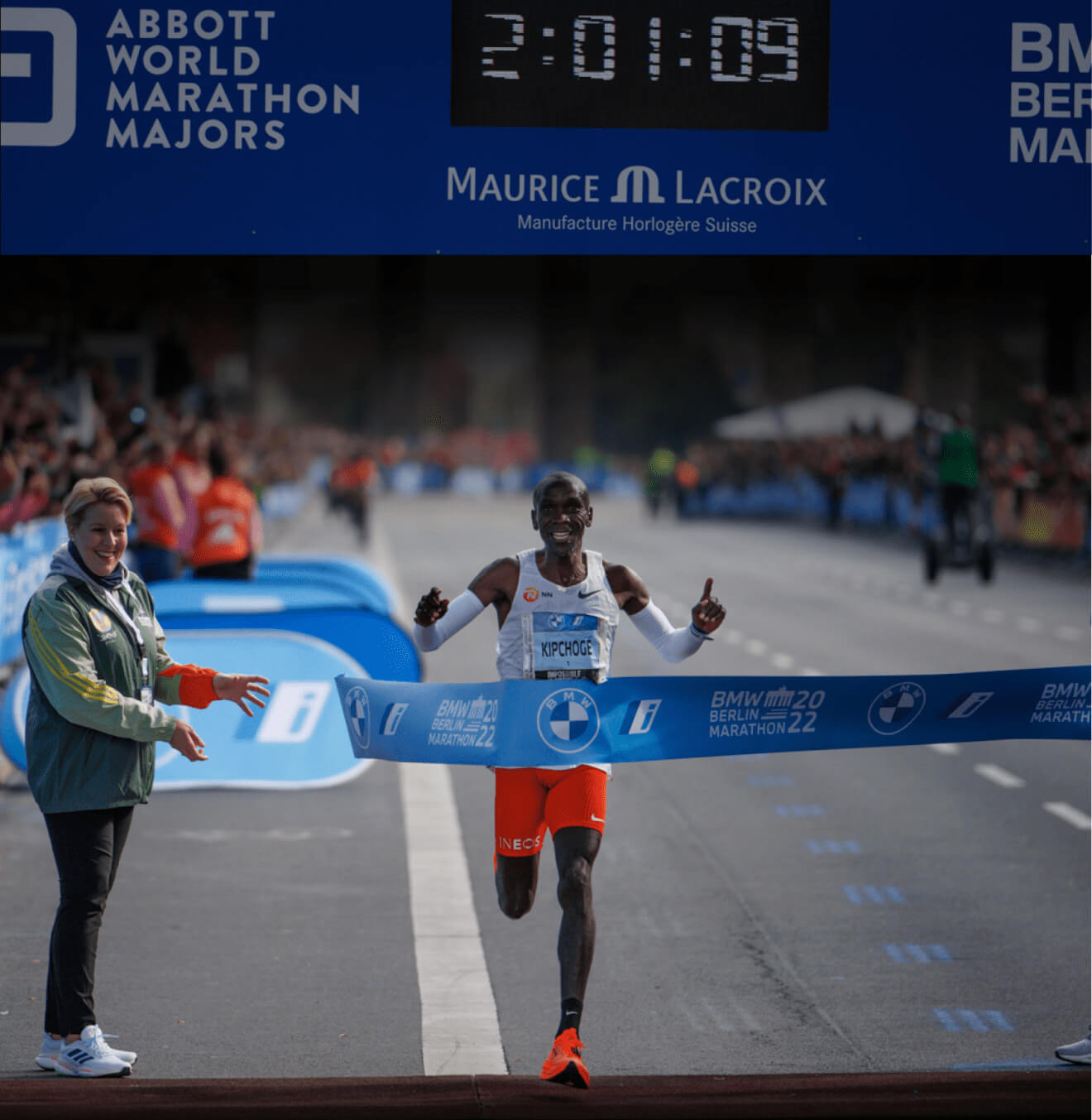 Eliud Kipchoge - prekonanie maratónskeho rekordu v Berlíne 2022