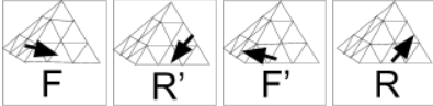 Pyraminx edge insertion algorithm for speedcubing.org solution guide