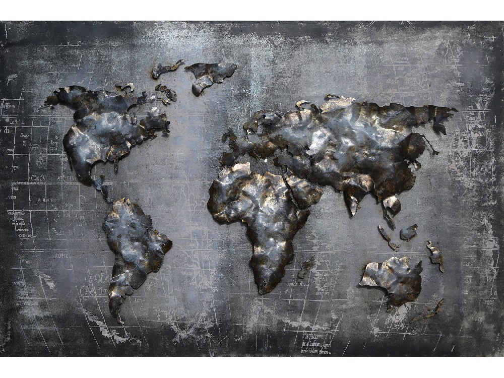 Voorgevoel Transparant Doe mee 3D schilderij wereldkaart 120x80 cm – Idecoratie