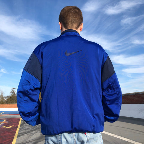 nike navy blue track jacket