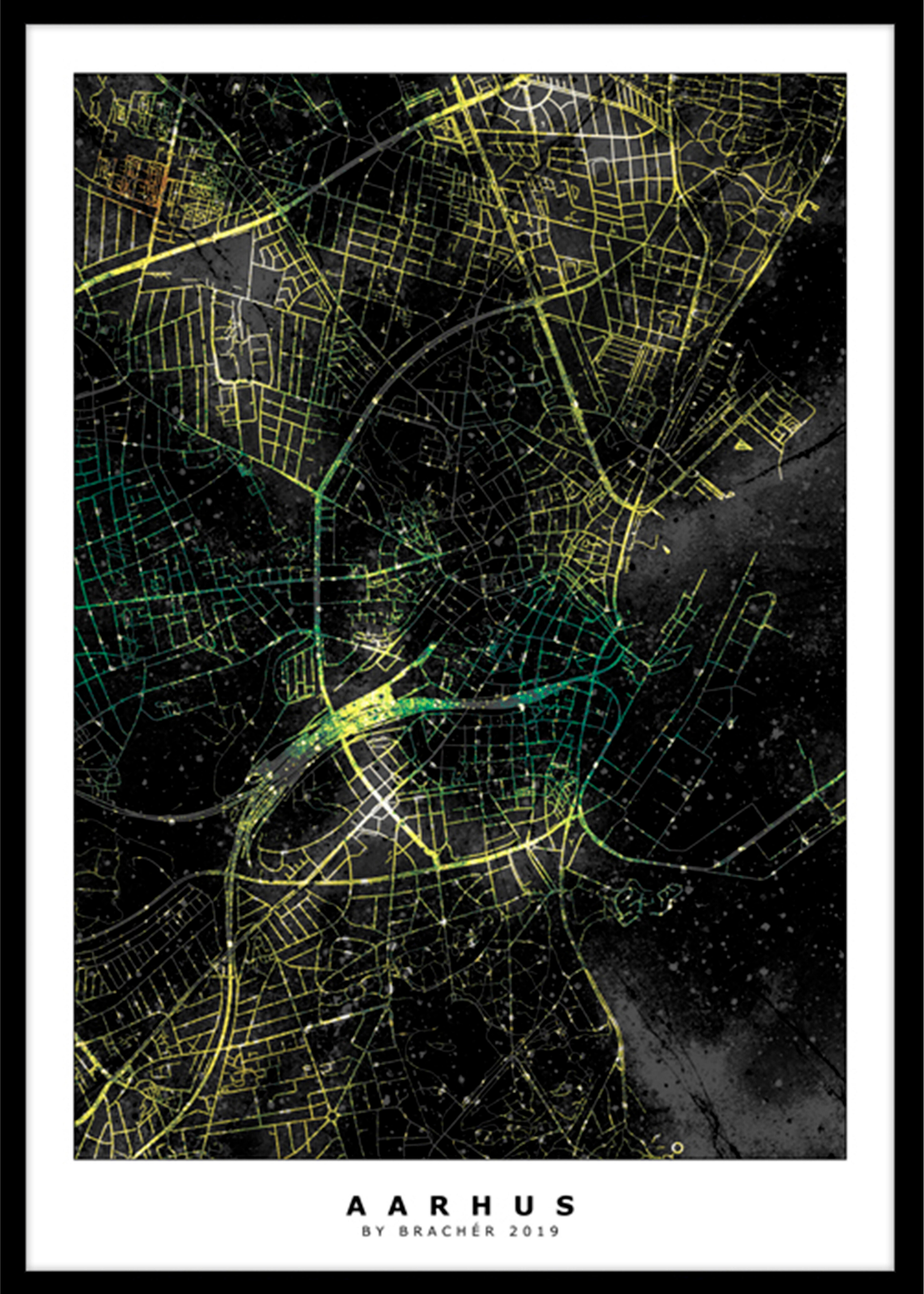 Billede af By Brachér Aarhus plakat - 21x30 cm