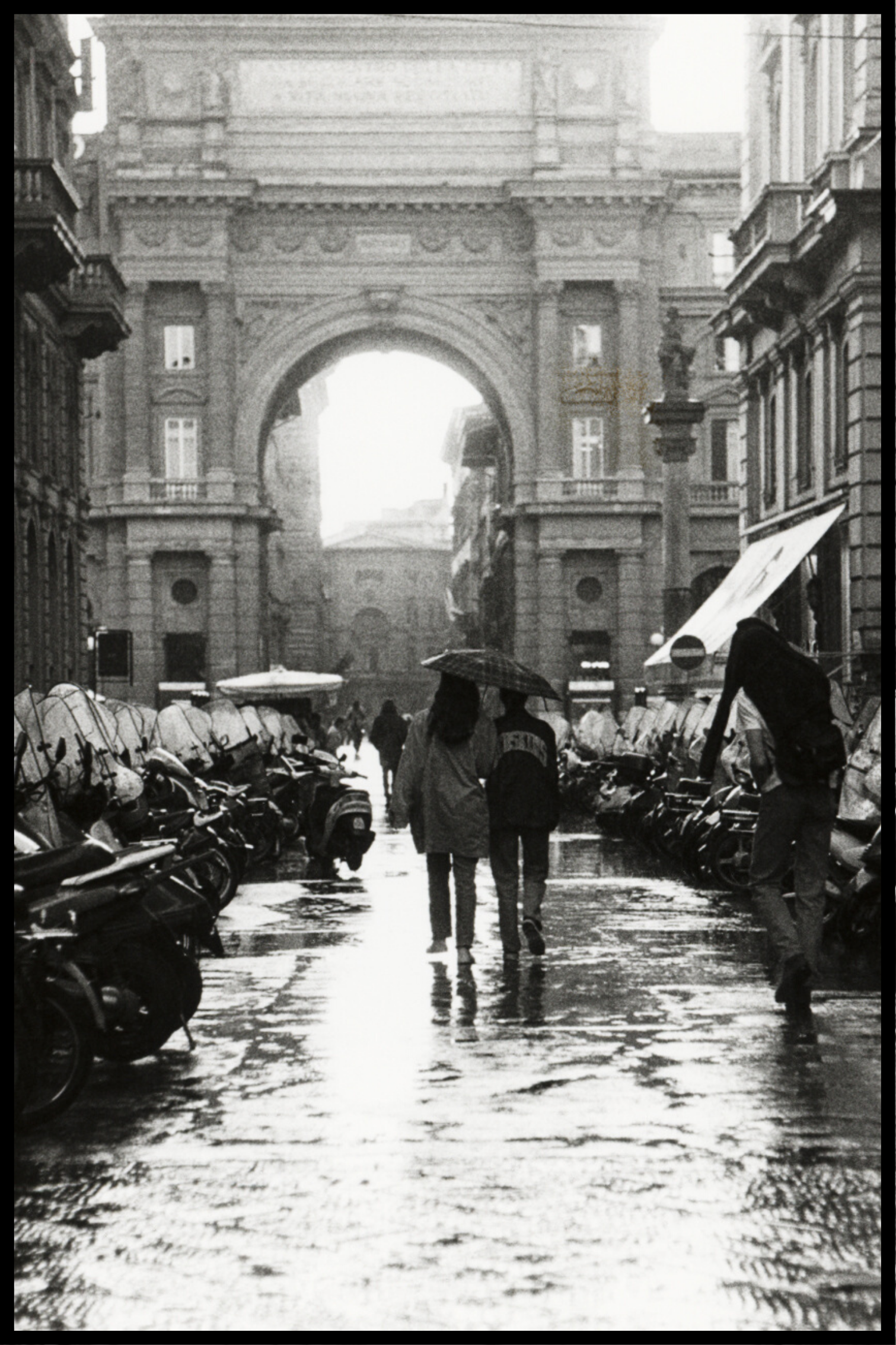 Billede af Regnvejr i Byen plakat - 21x30 cm