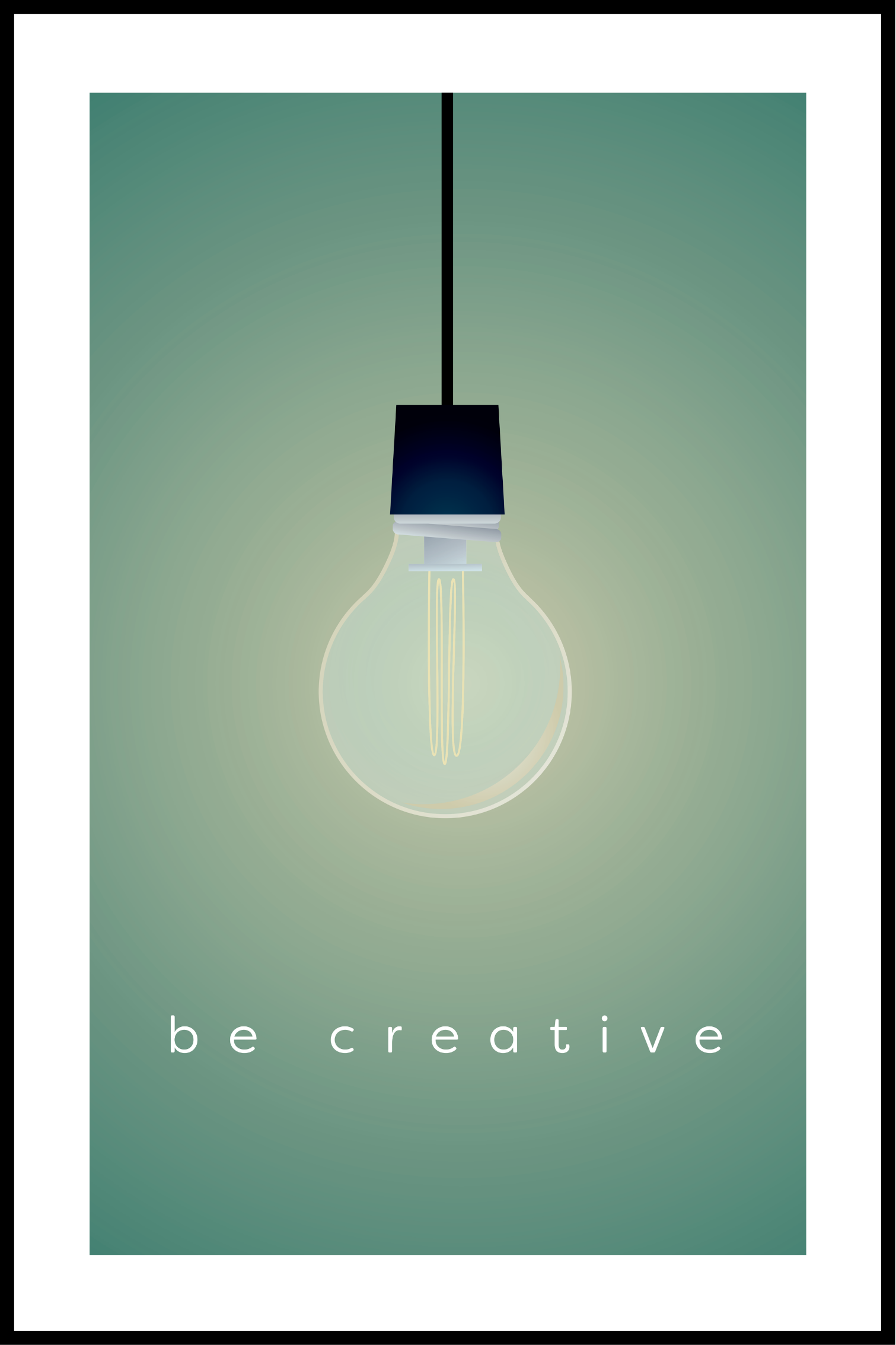 Billede af Be creative plakat - 21x30 cm