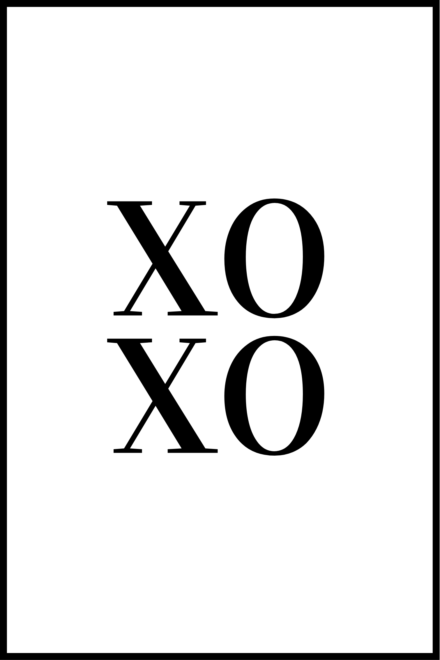 Se XOXO plakat - 21x30 cm hos SimplyPoster.dk