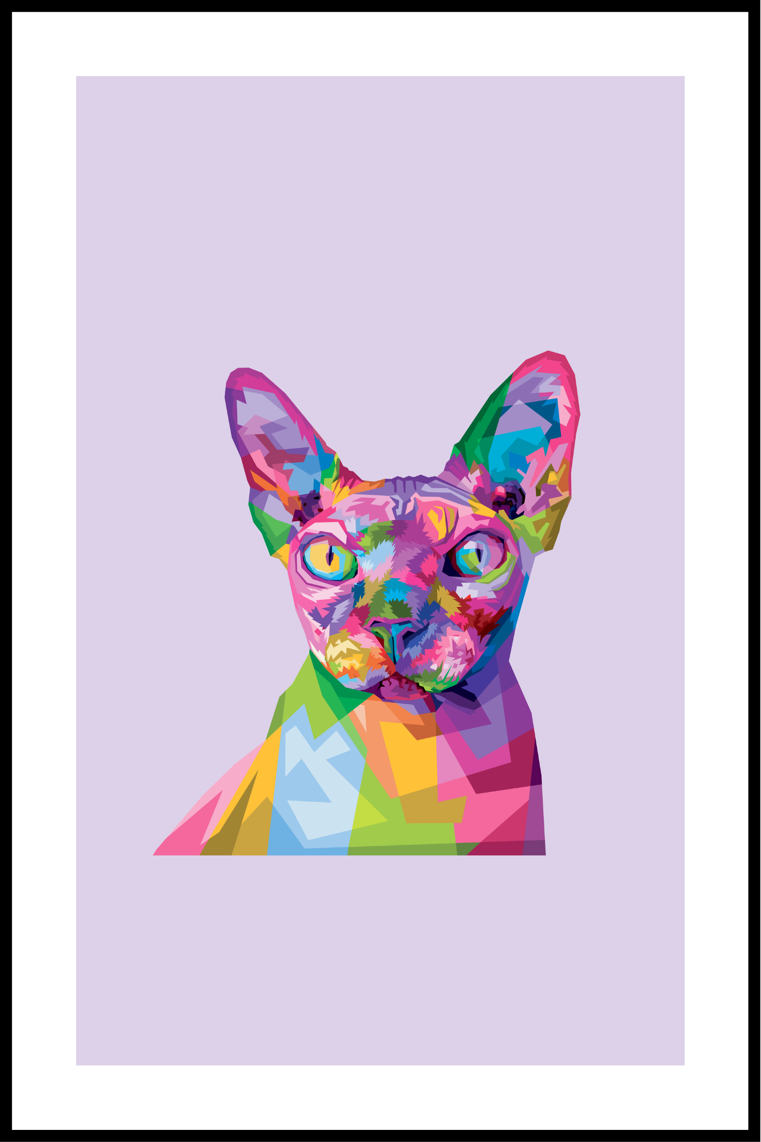Billede af Katte plakat - 21x30 cm