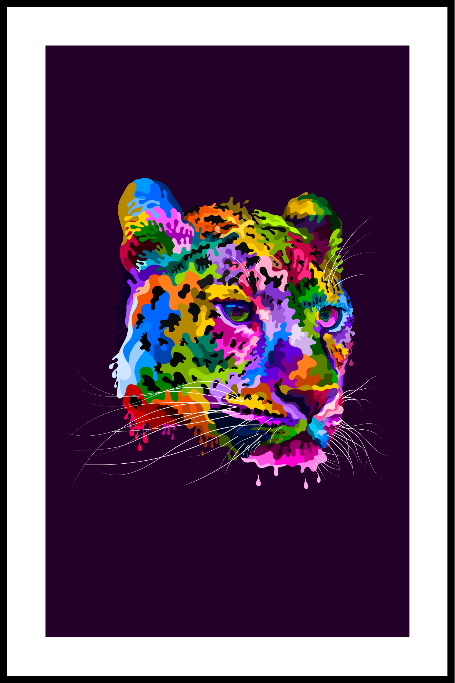 Billede af Tiger plakat - 21x30 cm