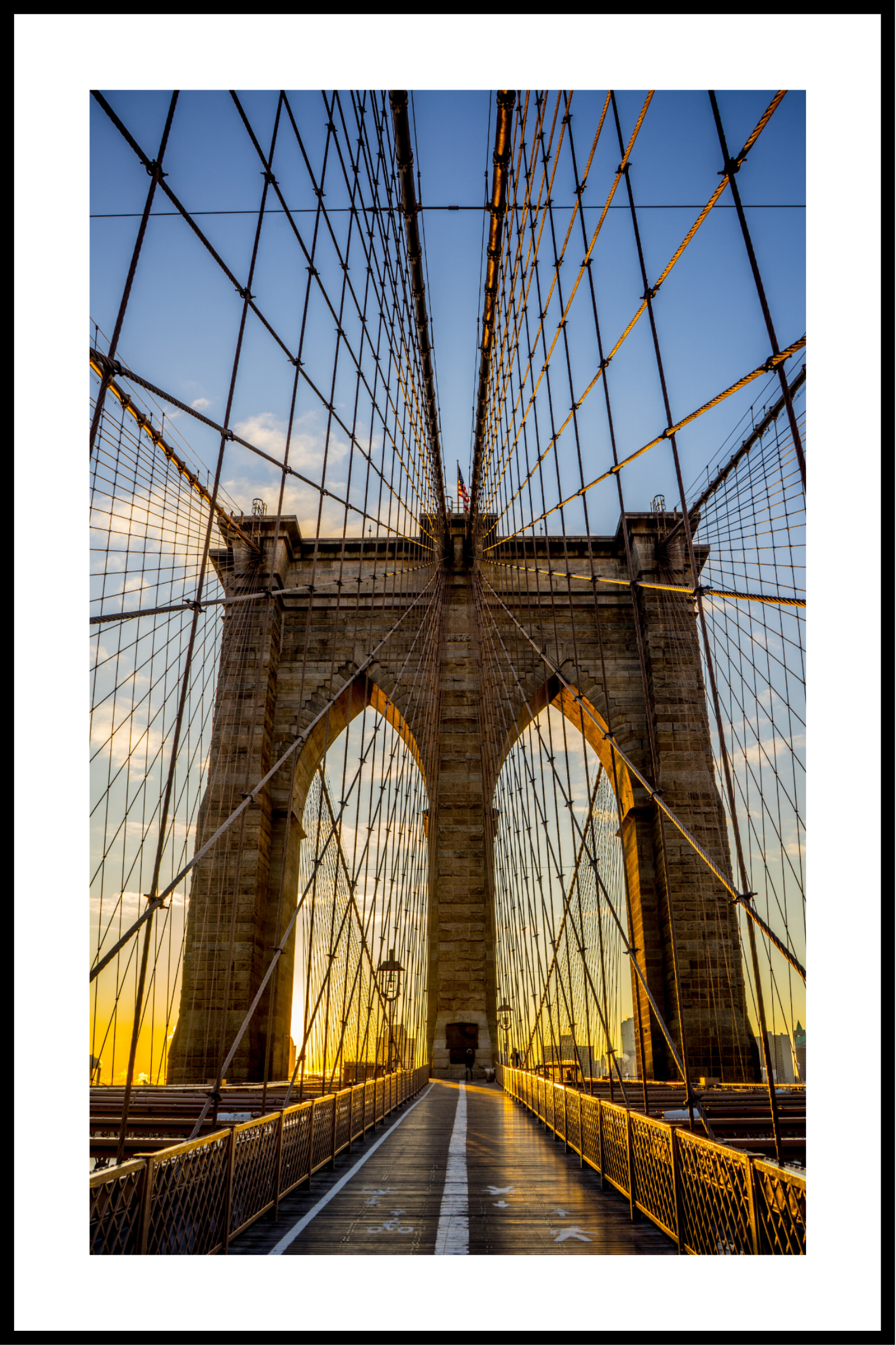Billede af Brooklyn bridge plakat - 21x30 cm
