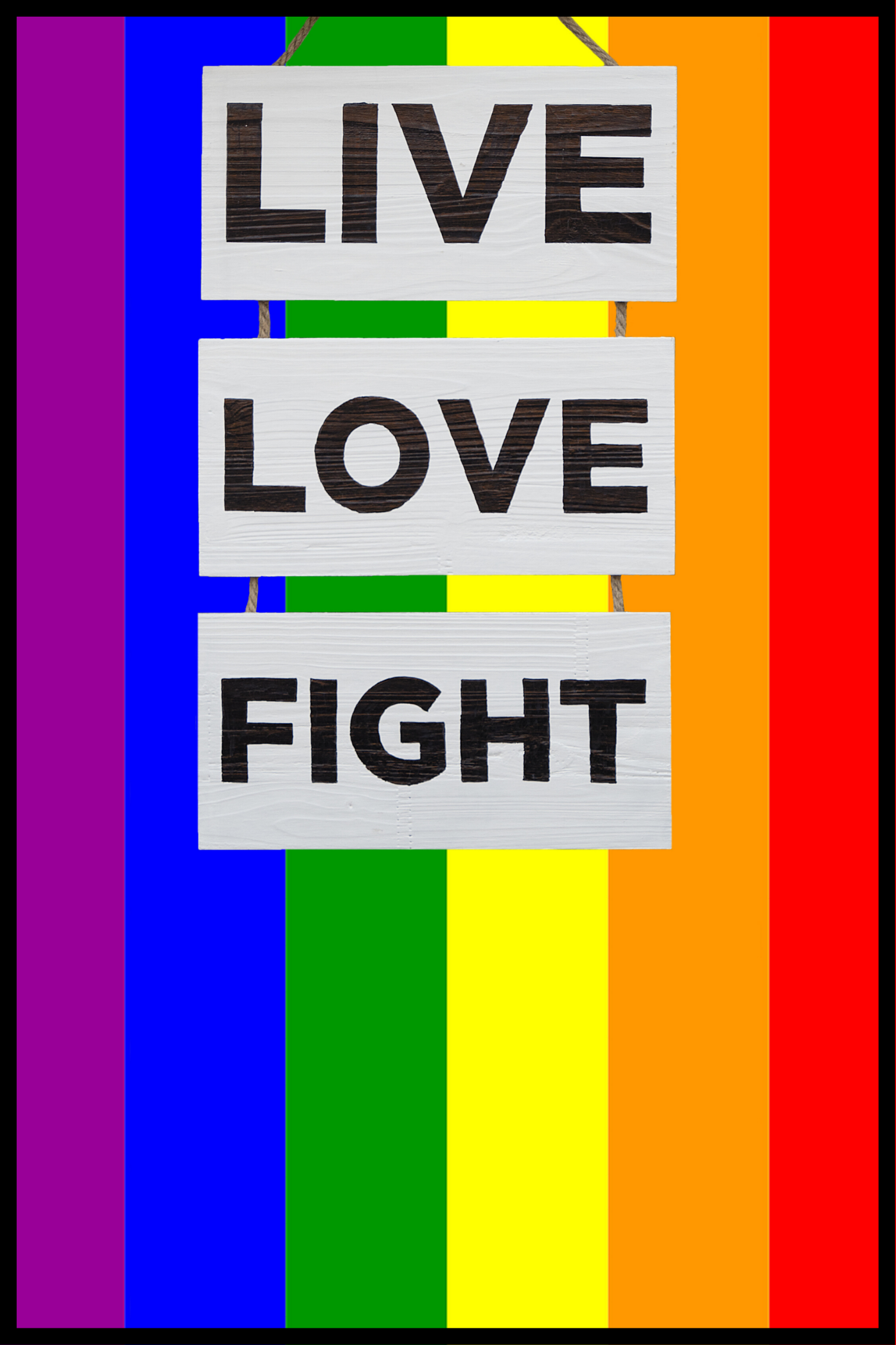 Billede af Live love fight plakat - 21x30 cm