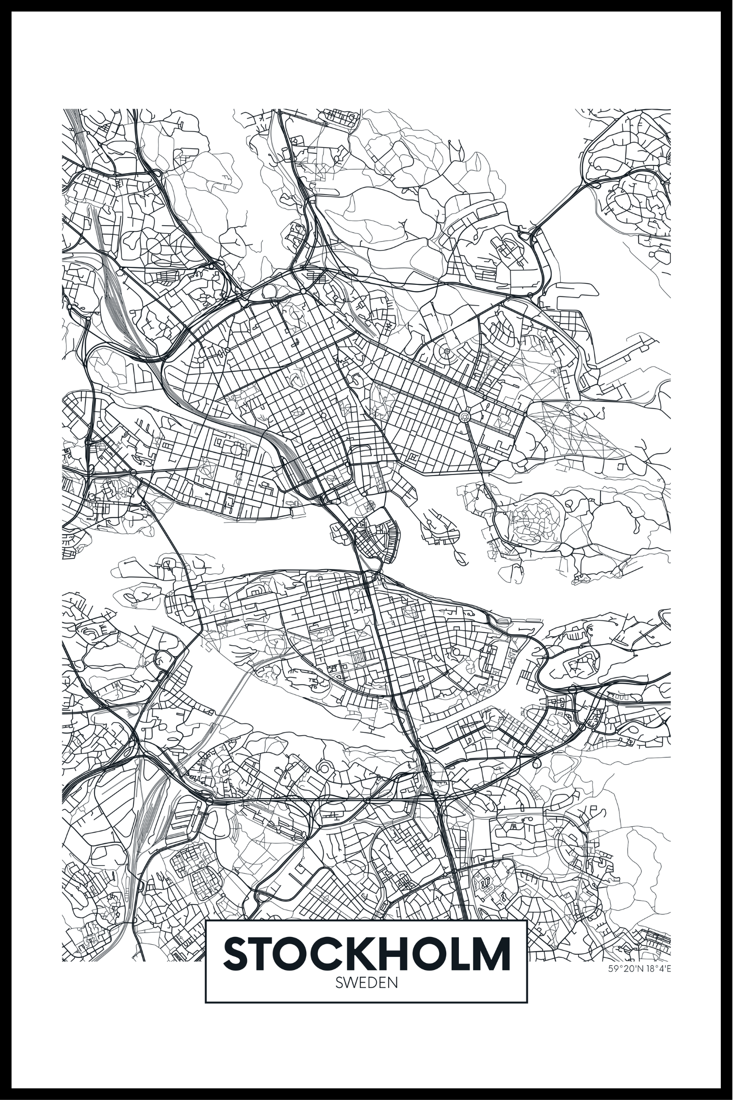 Billede af Stockholm Plakat - 21x30 cm