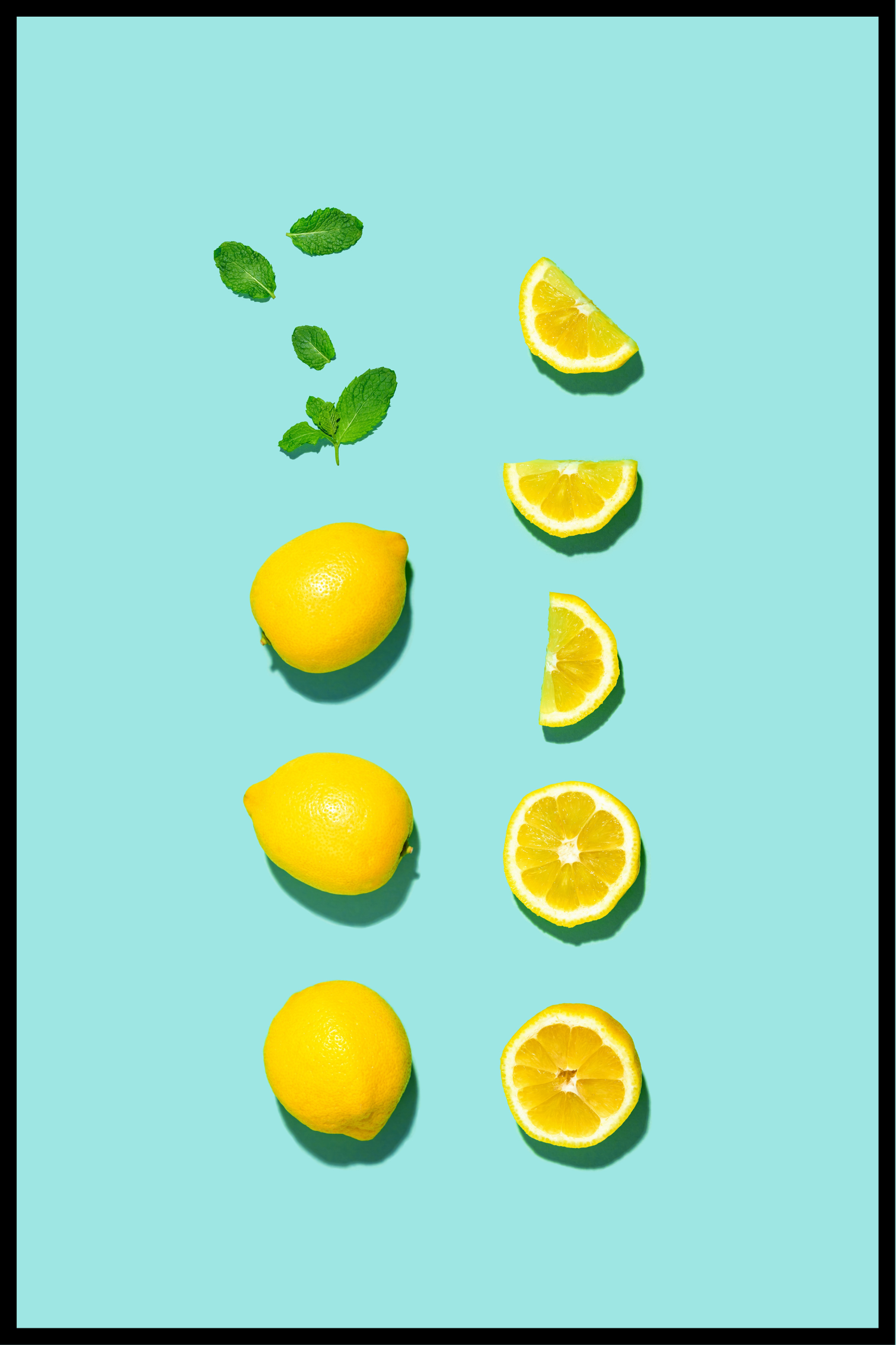 Billede af Citron plakat - 21x30 cm