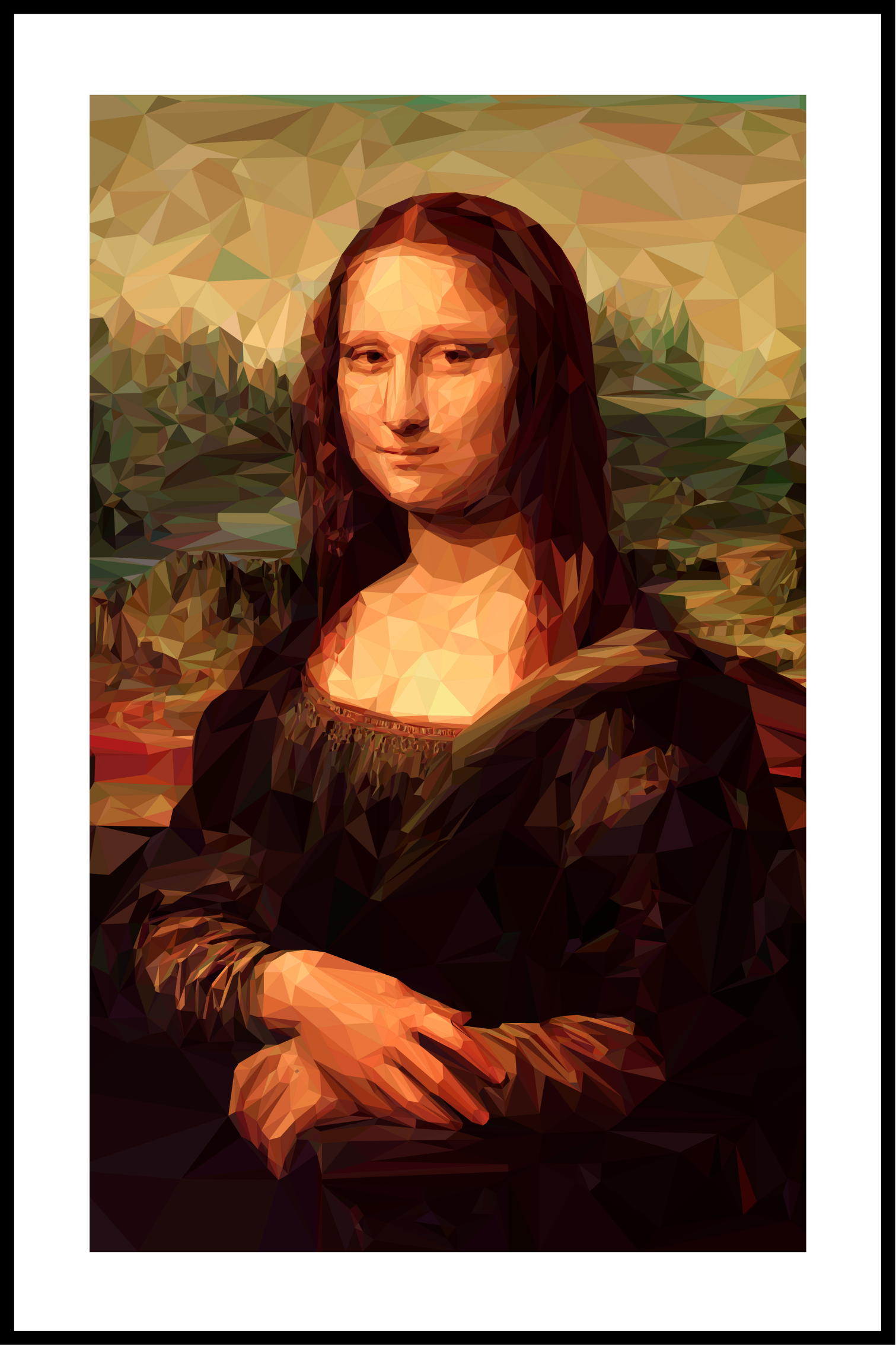 Billede af Mona lisa plakat - 21x30 cm