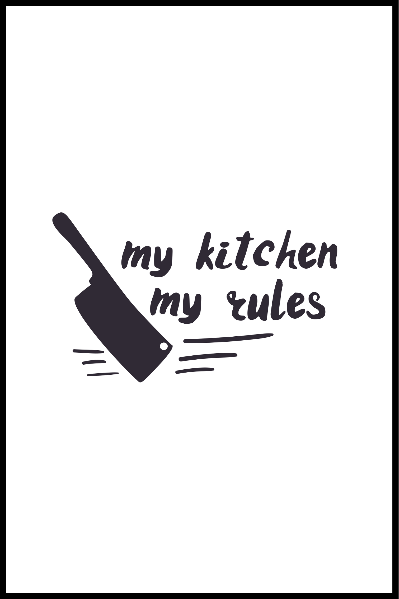 Se My kitchen plakat - 21x30 cm hos SimplyPoster.dk