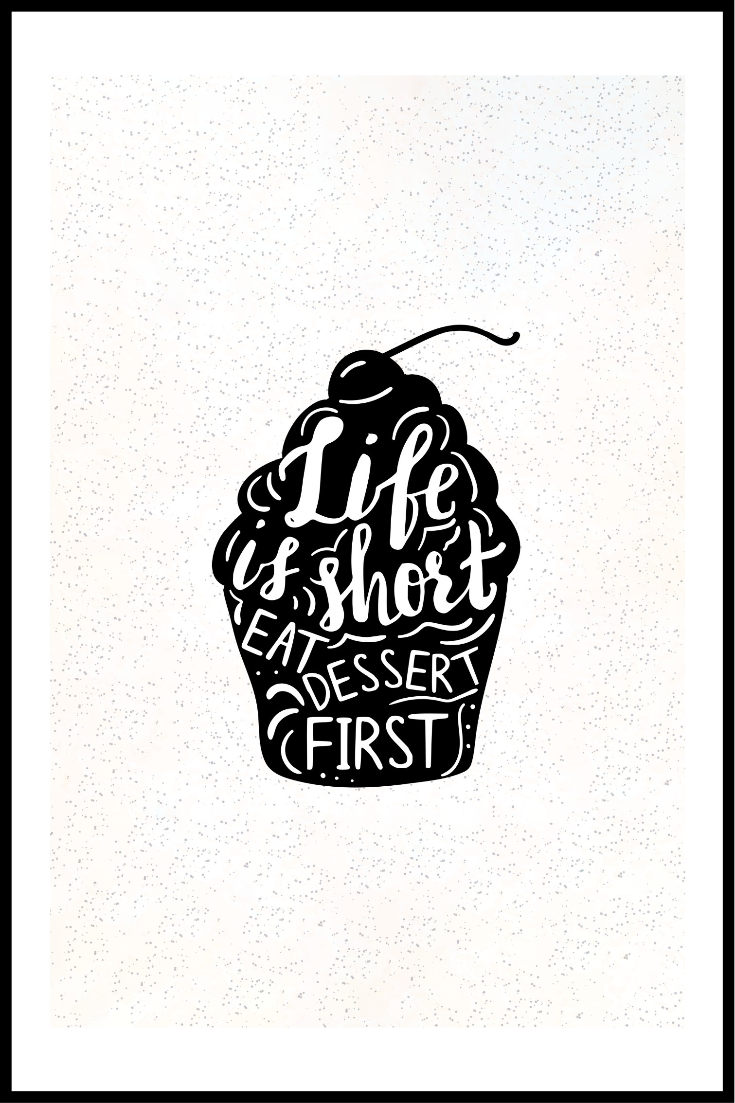 Billede af Life is short plakat - 21x30 cm