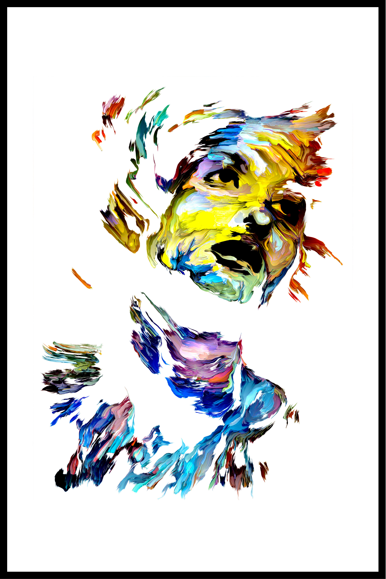 Billede af Kvinde i farver plakat - 21x30 cm