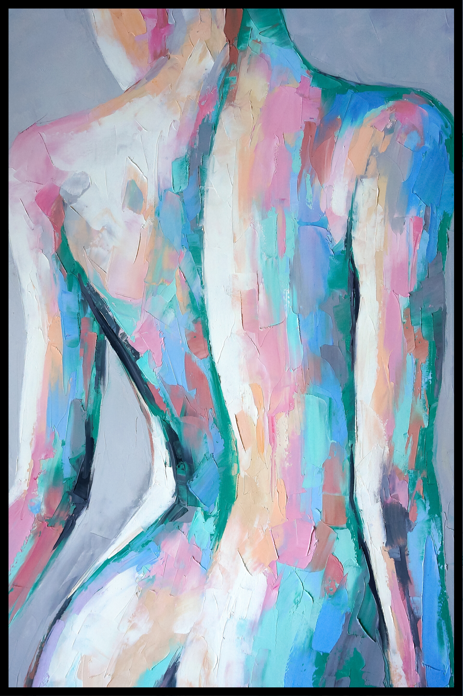 Billede af Abstrakt kvindekrop plakat - 21x30 cm