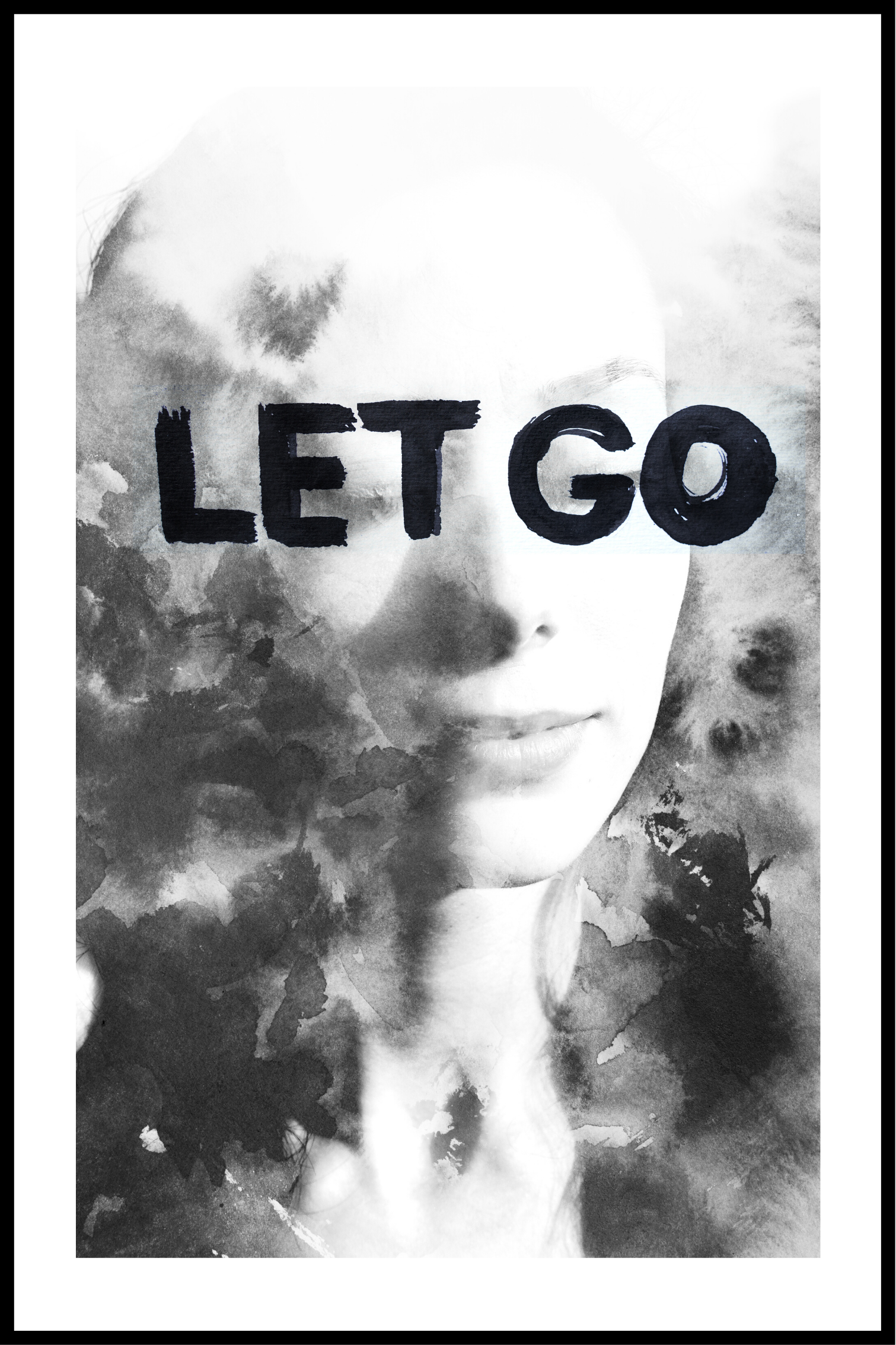 Billede af Let go plakat - 21x30 cm